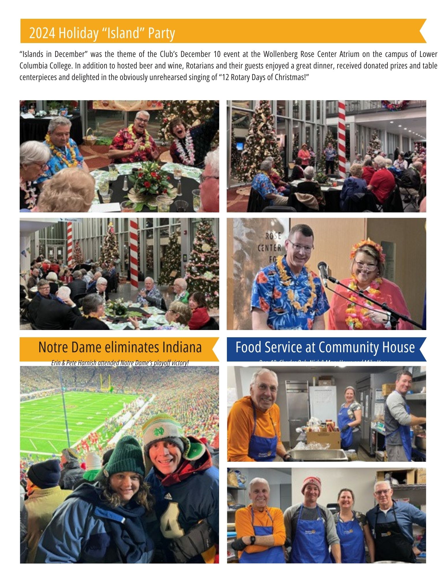 Rotary Club of Longview WA January newsletter page 3