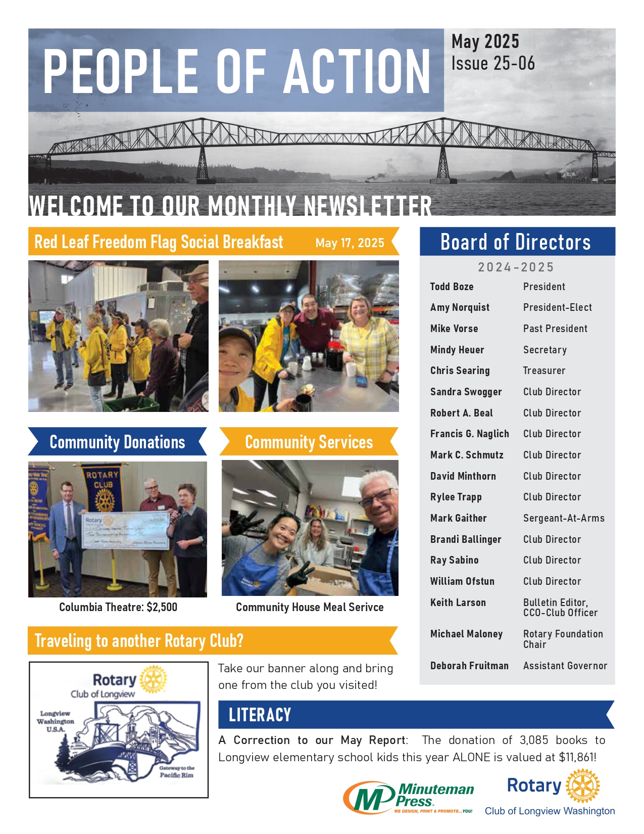Rotary Club of Longview WA June Newsletter 2025
